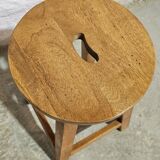 Burmese teak workshop stool