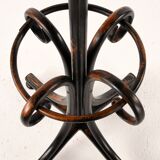 Free-standing coat rack in curved wood produced by Josef Kohn