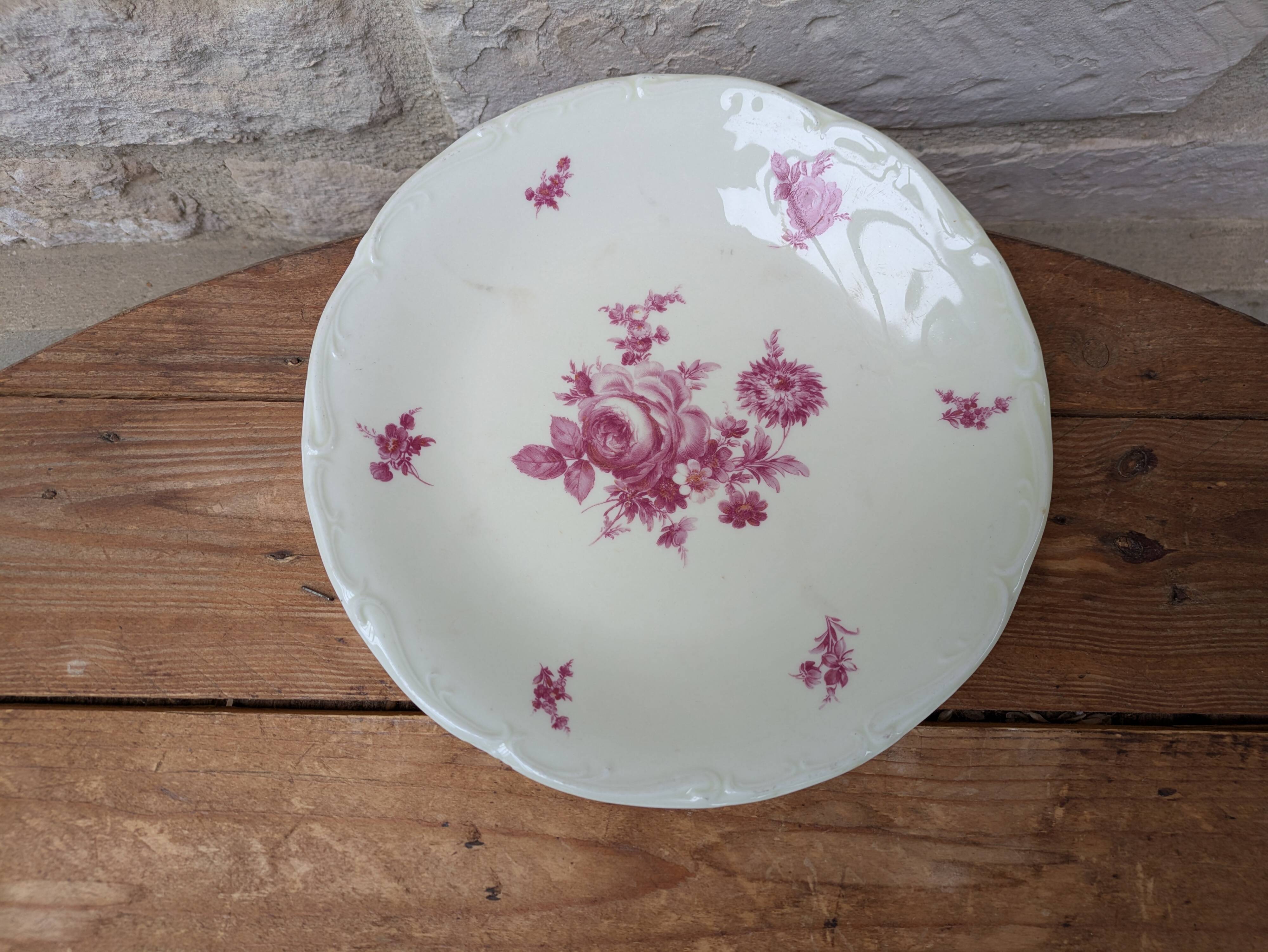 Deep plate in Sologne porcelain Larchevèque extra hard enamel