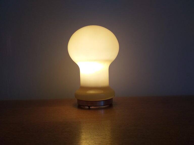 Midcentury Design Glass Table Lamp, 1970s