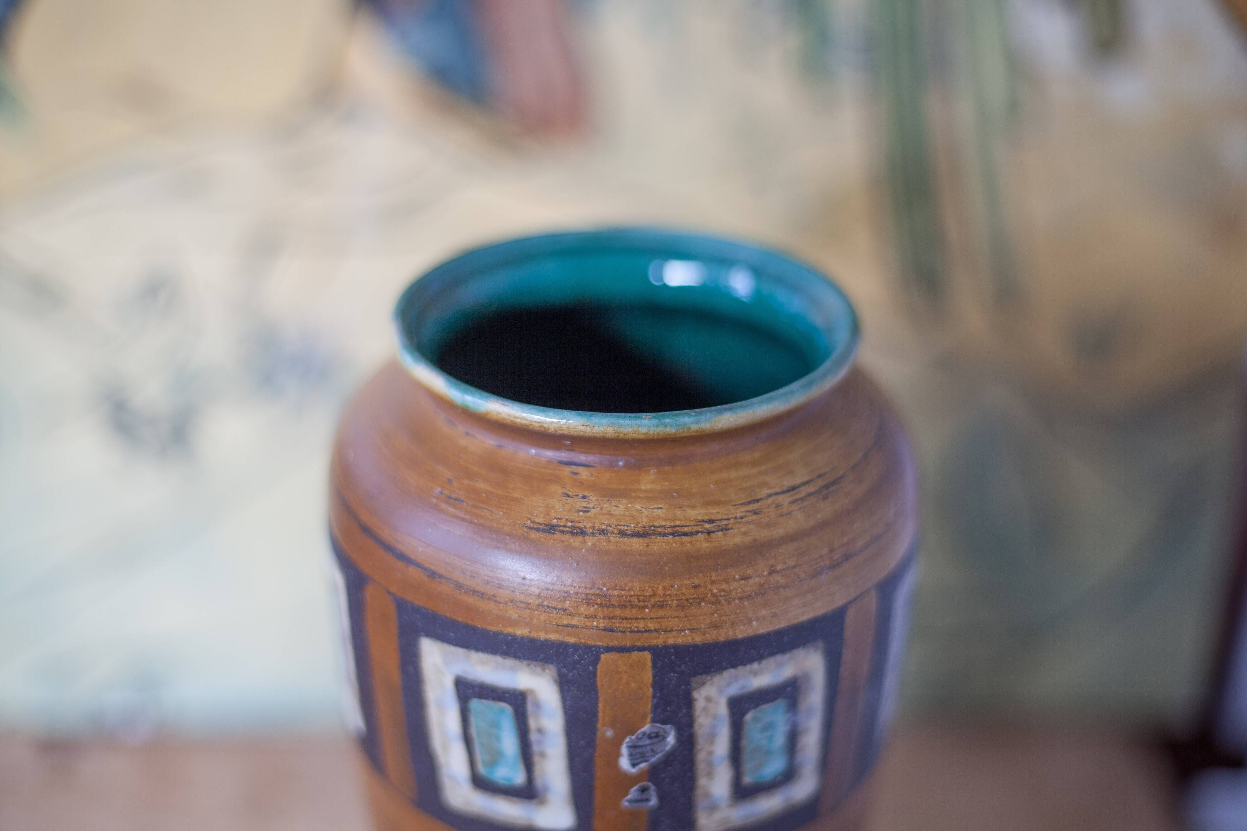 Ceramic vase, jasba vase Keramik west Germany, model 127-25, flower pot, collection