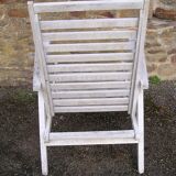 Fauteuil de jardin bois à pieds compas
