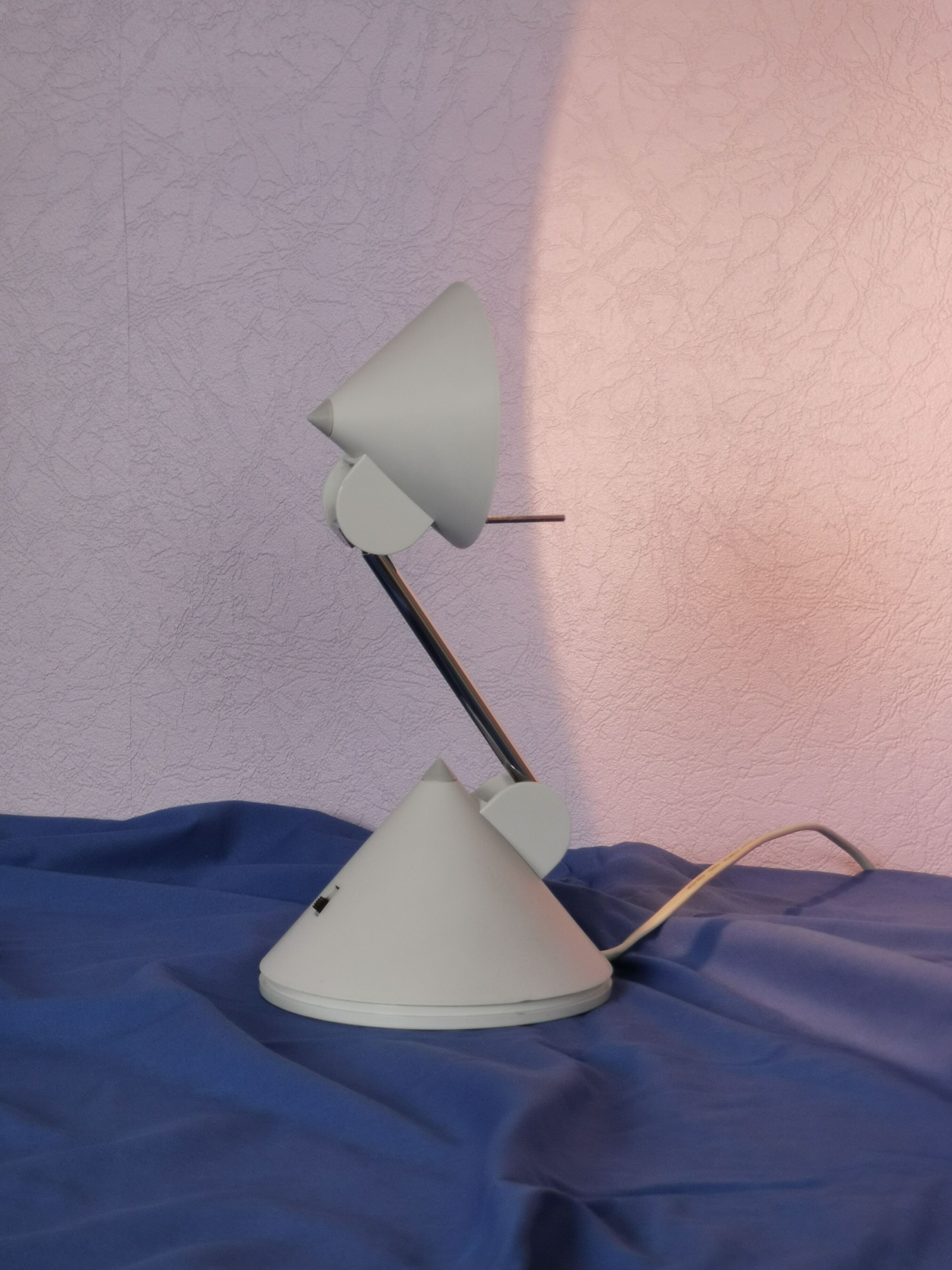 Halogen telescopic desk lamp, postmodern, 1980