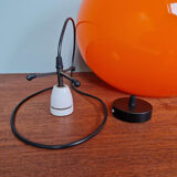 XXL onion pendant light in orange opaline, design Alessandro Pianon, Vistosi, 1960