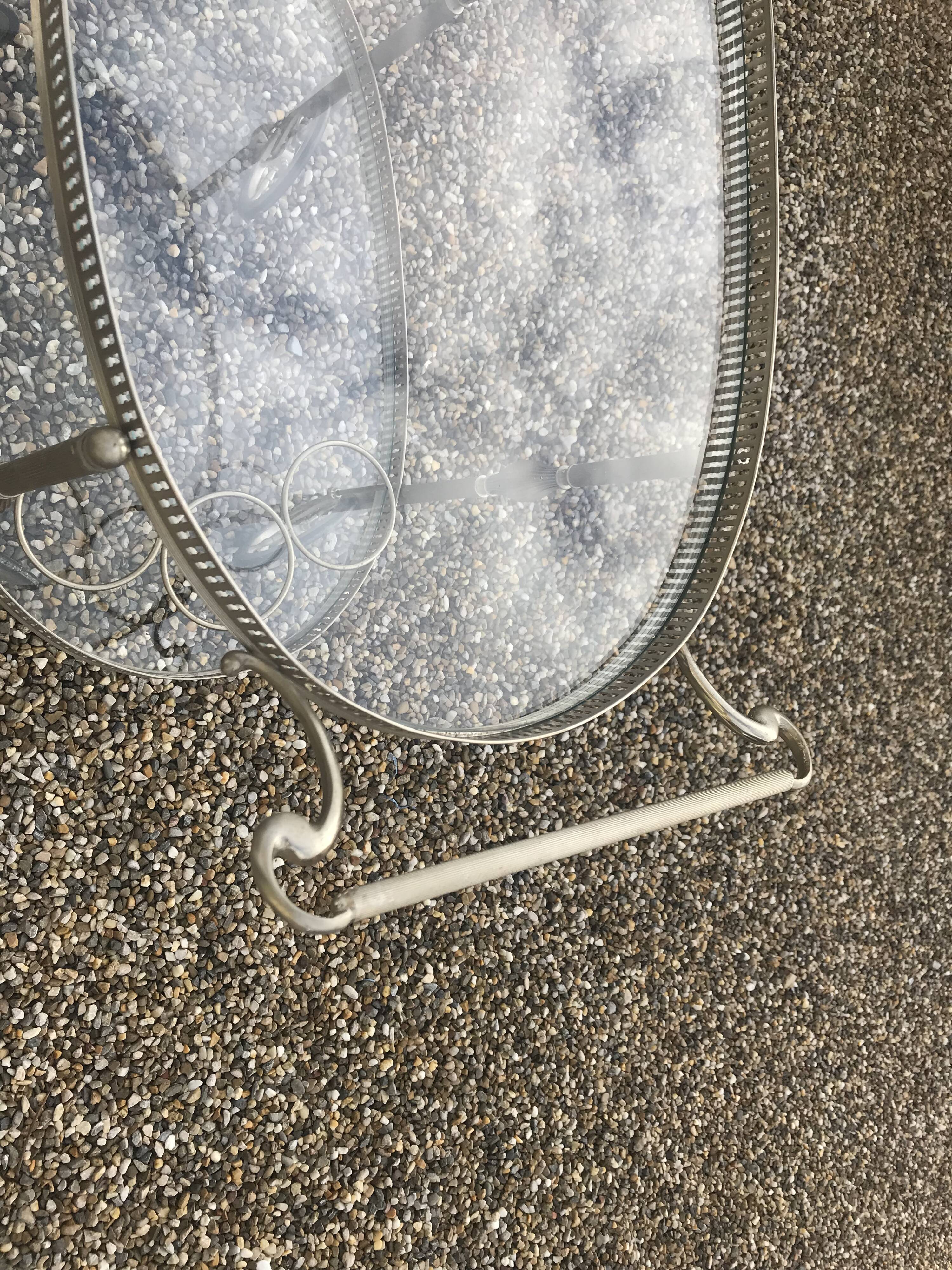 Silver metal dessert