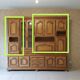 Round mirror, solid oak, formerly a dresser of Ginette.