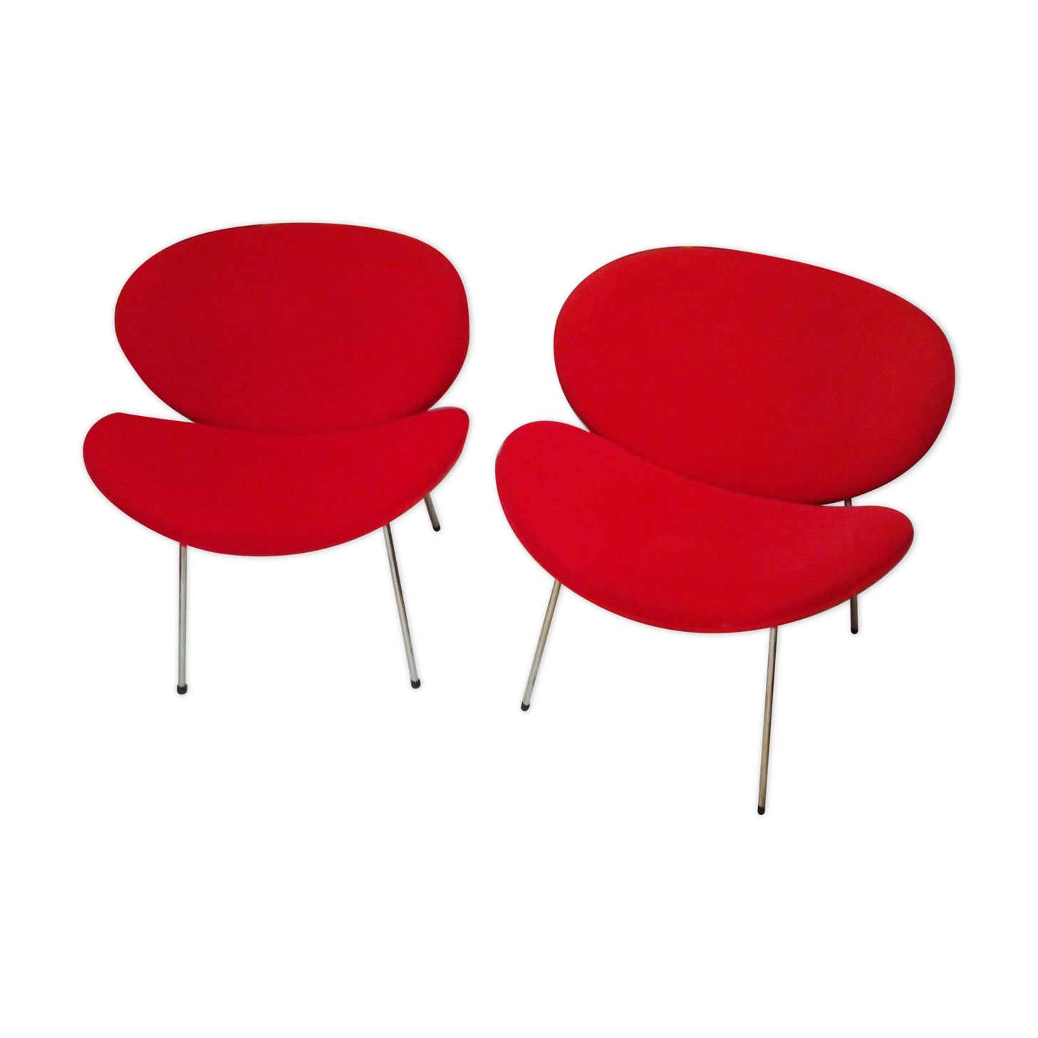 Pair of red armchairs
