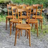 6 Baumann bistro chairs n°58 from the 20s