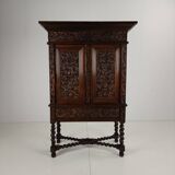 19th Century Carved Colonial Cabinet – Dutch East Indies