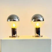 Lampe de table chromée par Motoko Ishii pour Staff Leuchten, Allemagne, années 1970.