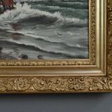 Tableau "Fishing Memory" signed L. Henry – late 19th century