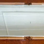 Vintage Art Deco Mirror with Bevelled Glass Panels in Peach by Atsonea, 1960s