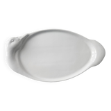 Porcelain goose serving dish.
