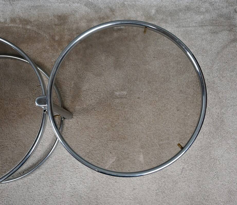 Coffee table with rotating trays, attributed to Milo Baughman – 1970