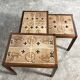 Danish nesting tables in rosewood and ceramic by Willy Ryomgard, Mo.