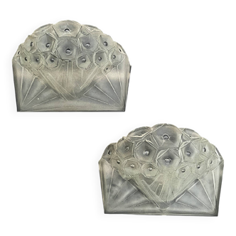Muller frères pair of art deco wall lights