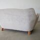 Grey velvet buttoned sofa by Levi's Mobelafarr