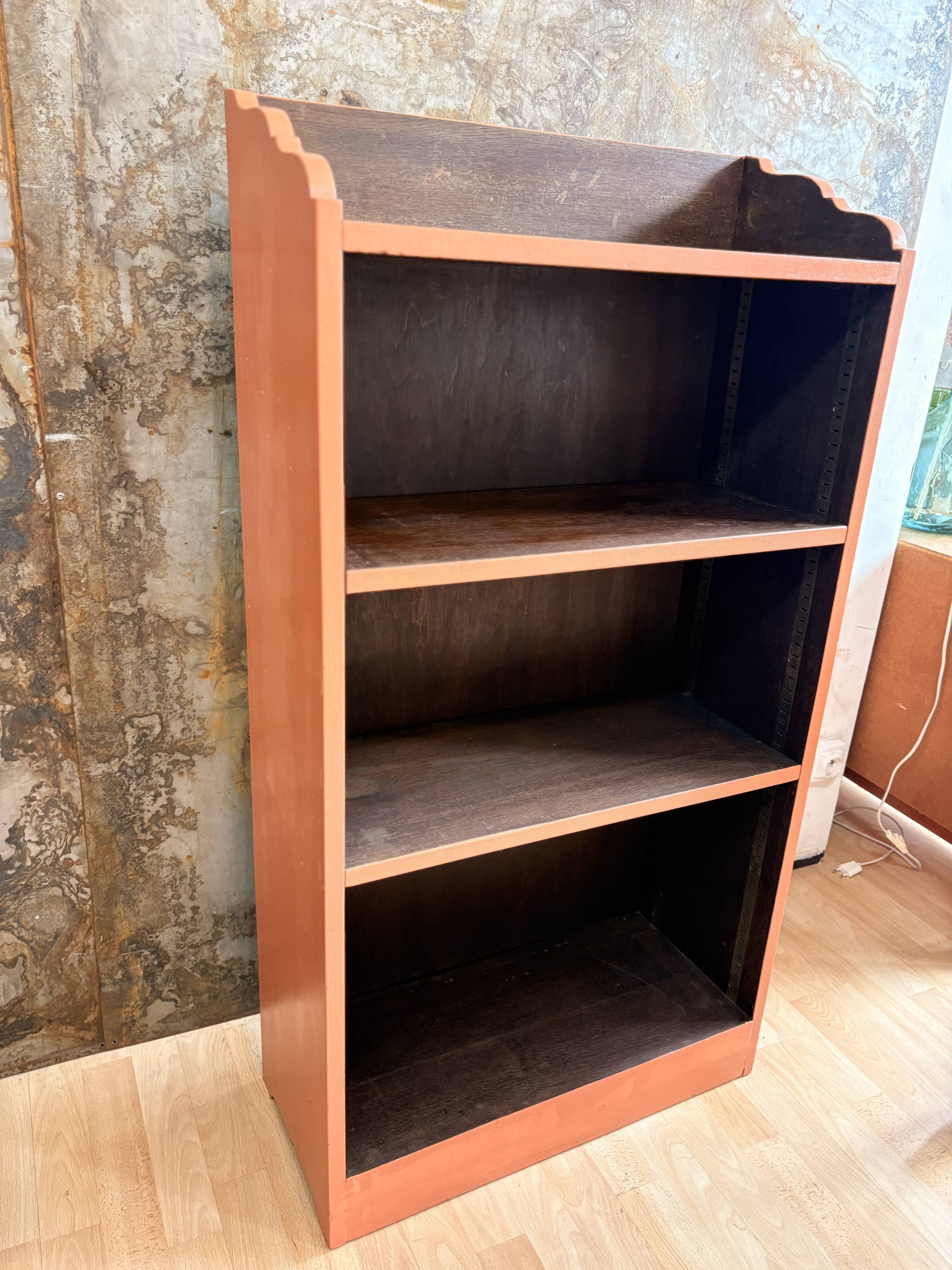 Wood and terracotta shelf