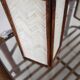 Paire de lampes en os et rotin