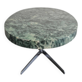 Vintage oval coffee table in the style of Florence Knoll with a top.