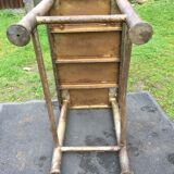 Vintage metal table from an industrial workshop for a makeover