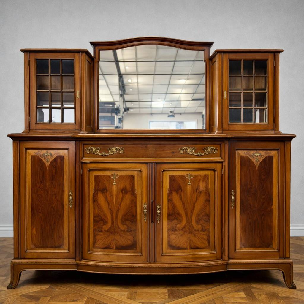 Art Nouveau walnut buffet