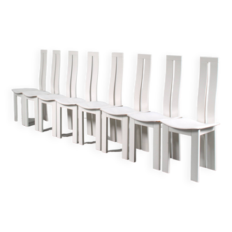 Chaises de salle à manger des années 1980 par Pietro Costantini pour Ello, Italie