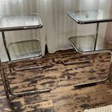 Two vintage 1970s bedside tables/coffee tables/side tables