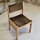 1970 wood and velvet chair