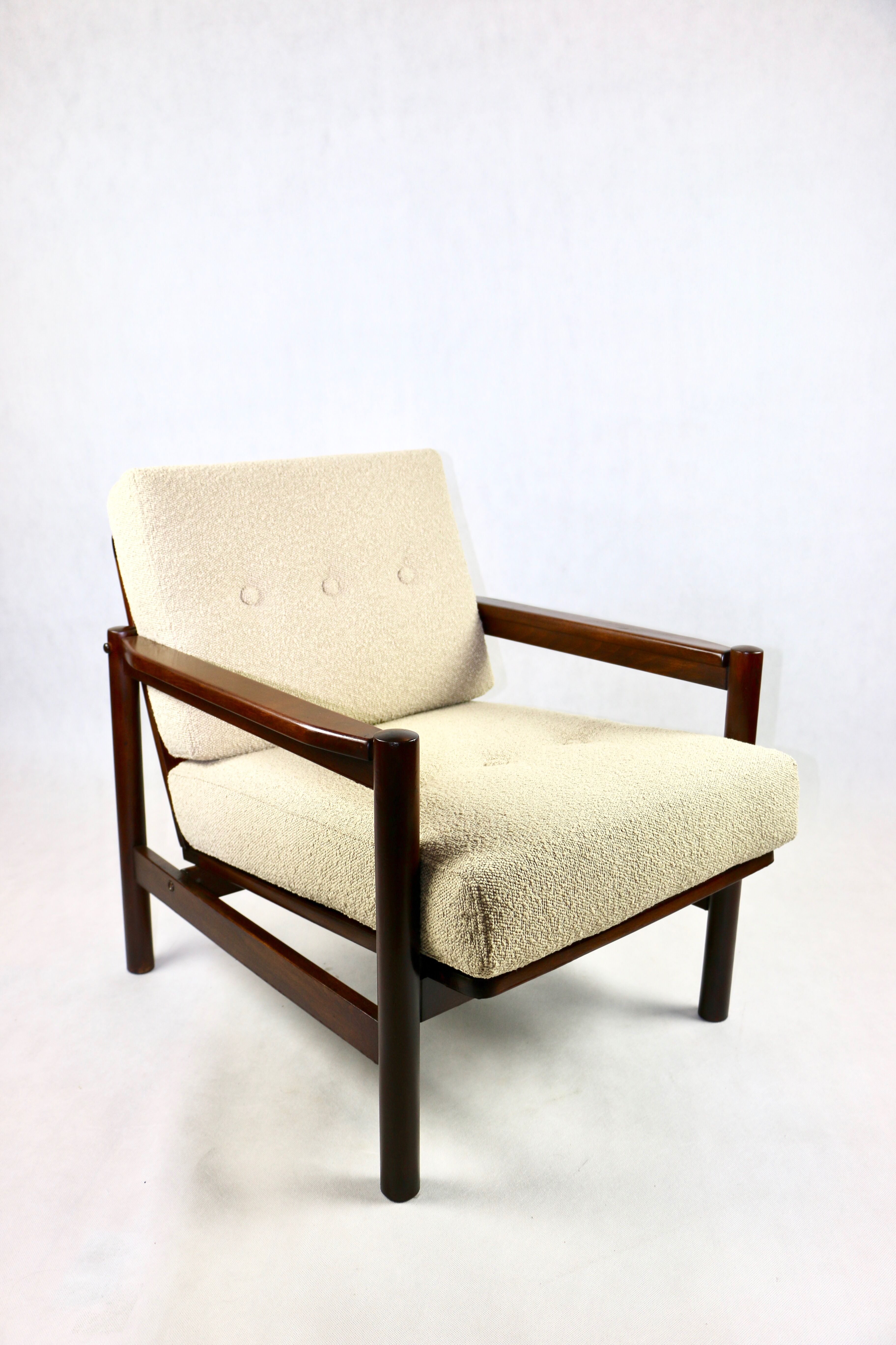 Fauteuil vintage en beige, années 1970