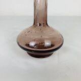 Vase soliflore verre bullé violet, Biot