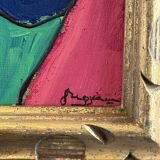 Serge reggiani, acrylic on canvas "reminder 2004" signed (1922 - 2004)