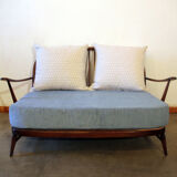 Ercol blue pastel sofa