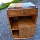 art deco bedside oak and marble