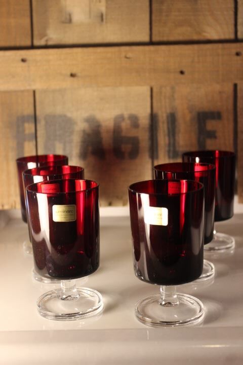 Vintage Luminarc wine glasses