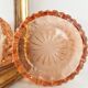 Pink chiseled glass catchall
