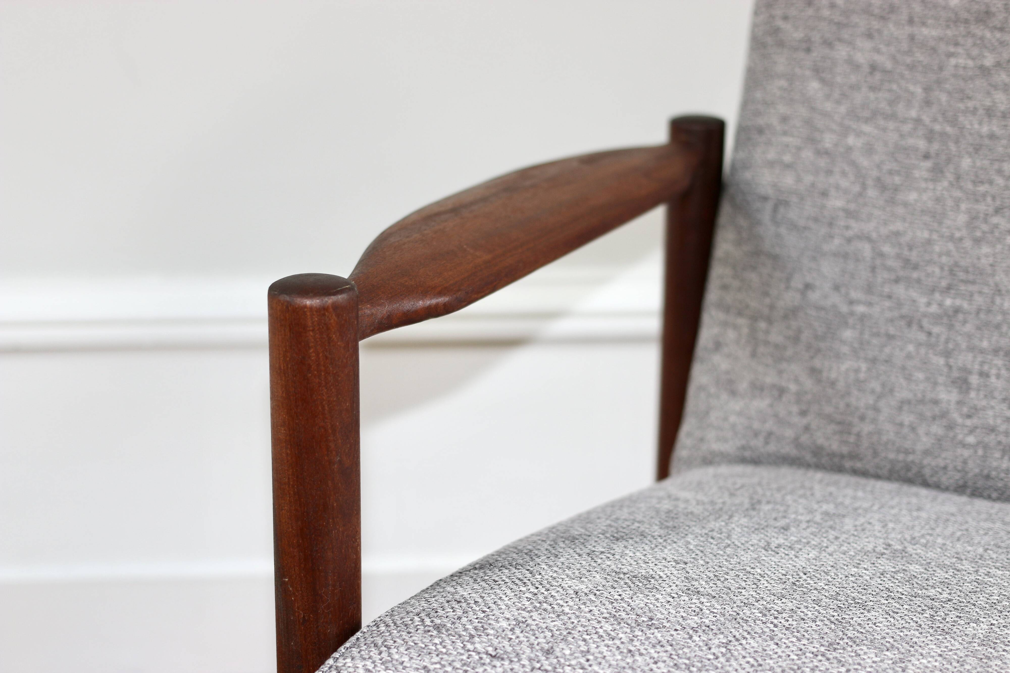 Pair of vintage Scandinavian teak armchairs from the 1960s