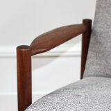 Pair of vintage Scandinavian teak armchairs from the 1960s