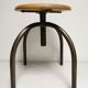 Set of 3 vintage stools of industrial style, medical office