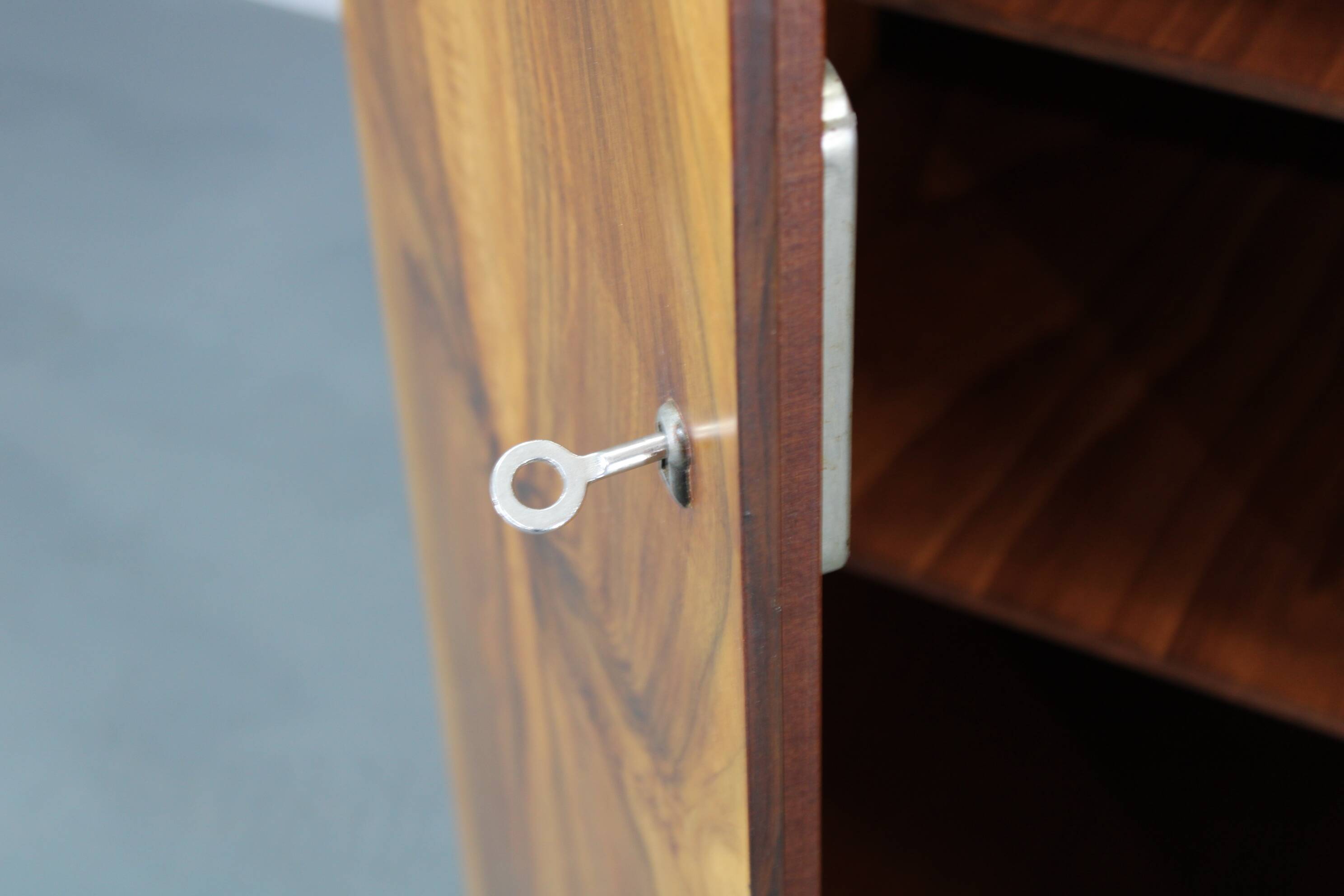 1930s Bauhaus Wardrobe by Vichr & Spol in walnut Finish, Czechoslovakia