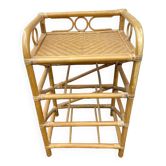 Bamboo rattan shelf