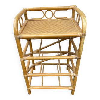 Bamboo rattan shelf