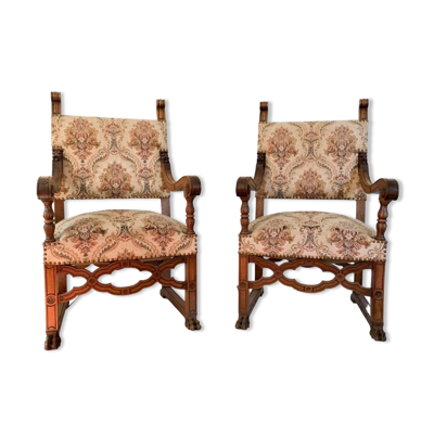 Paire de fauteuils Néo-Renaissance, vers 1870