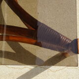 Glass and rattan coffee table