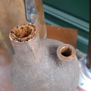 Brutalist Double Ceramic Vase