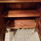 Small solid walnut pedestal sideboard