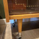 Vintage 1960s bar cabinet, Scandinavian style, on wheels.