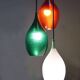 Flavio Poli for Seguso Vetri d’Arte, three-light glass chandelier, 1950s