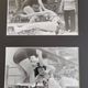 Vintage framed silver prints, women's wrestling, 1960s, 31 x 41 cm