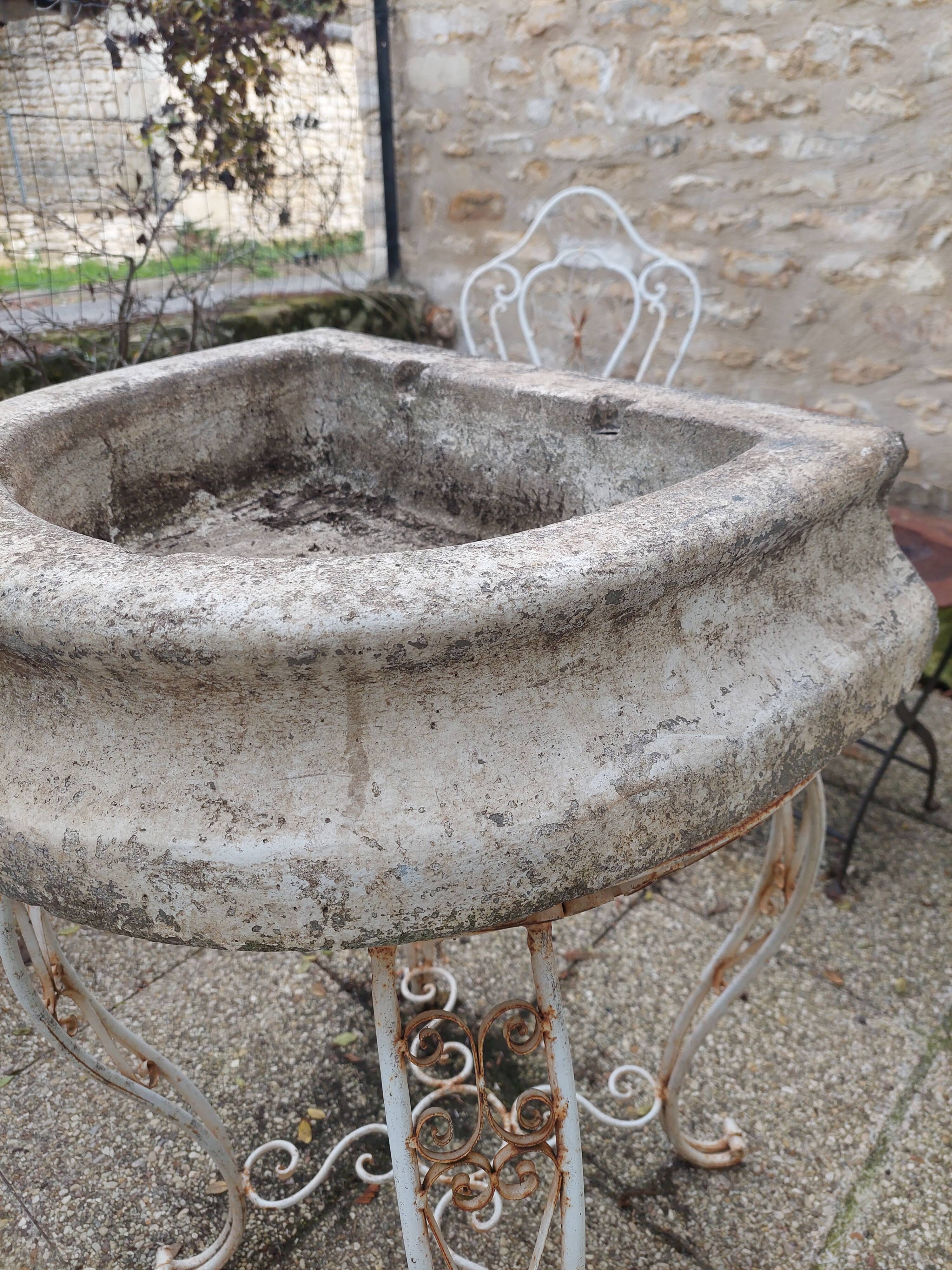 Reconstituted stone sink from the early 20th century.